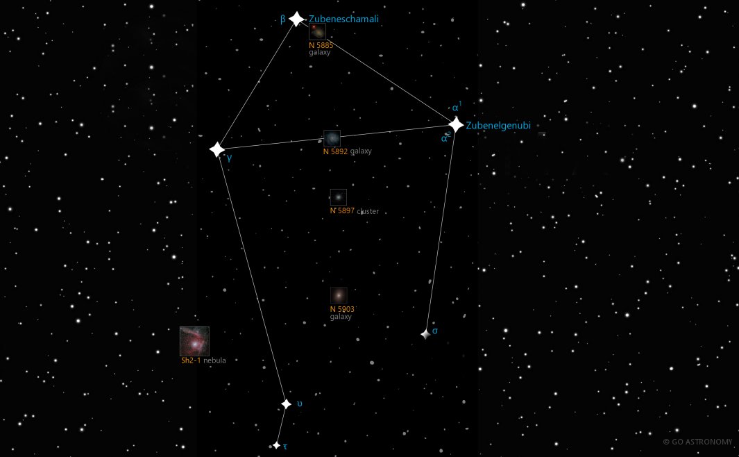 Libra Constellation | Star Map & Facts | Go Astronomy